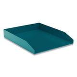 TRU RED™ Front-load Stackable Plastic Document Tray, 1 Section, Letter Size Files, 9.8 X 12.24 X 1.75, Teal freeshipping - TVN Wholesale 