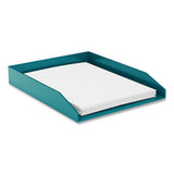 TRU RED™ Front-load Stackable Plastic Document Tray, 1 Section, Letter Size Files, 9.8 X 12.24 X 1.75, Teal freeshipping - TVN Wholesale 