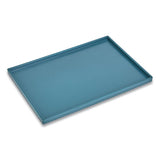 TRU RED™ Slim Stackable Plastic Tray, 1-compartment, 6.85 X 9.88 X 0.47, Teal freeshipping - TVN Wholesale 