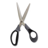 TRU RED™ Non-stick Titanium-coated Scissors, 8" Long, 3.86" Cut Length, Gun-metal Gray Blades, Gray-black Bent Handle freeshipping - TVN Wholesale 