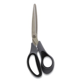 TRU RED™ Non-stick Titanium-coated Scissors, 8" Long, 3.86" Cut Length, Gun-metal Gray Blades, Gray-black Bent Handle freeshipping - TVN Wholesale 