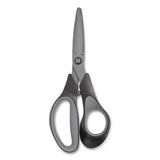 TRU RED™ Non-stick Titanium-coated Scissors, 7" Long, 2.88" Cut Length, Gun-metal Gray Blades, Black-gray Straight Handle freeshipping - TVN Wholesale 