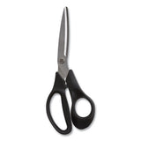 TRU RED™ Stainless Steel Scissors, 8" Long, 3.58" Cut Length, Black Offset Handle freeshipping - TVN Wholesale 