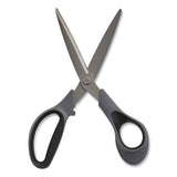 TRU RED™ Non-stick Titanium-coated Scissors, 8" Long, 3.86" Cut Length, Gun-metal Gray Blades, Gray-black Straight Handle, 2-pack freeshipping - TVN Wholesale 