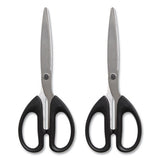 TRU RED™ Stainless Steel Scissors, 7" Long, 2.64" Cut Length, Assorted Straight Handles, 2-pack freeshipping - TVN Wholesale 