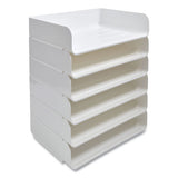 TRU RED™ Side-load Stackable Plastic Document Tray, 1 Section, Letter-size, 12.63 X 9.72 X 3.01, White, 6-pack freeshipping - TVN Wholesale 