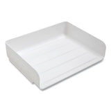 TRU RED™ Side-load Stackable Plastic Document Tray, 1 Section, Letter-size, 12.63 X 9.72 X 3.01, White, 6-pack freeshipping - TVN Wholesale 