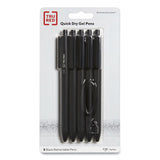TRU RED™ Quick Dry Gel Pen, Retractable, Extra-fine 0.38 Mm, Black Ink, Black Barrel, 5-pack freeshipping - TVN Wholesale 
