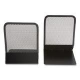TRU RED™ Wire Mesh Book Ends, 5.71 X 7.4 X 5.63, Black, 2-set freeshipping - TVN Wholesale 