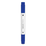 TRU RED™ Dry Erase Marker, Tank-style Twin-tip, Fine-medium Bullet-chisel Tips, Blue, 4-pack freeshipping - TVN Wholesale 