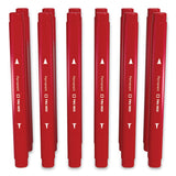 TRU RED™ Permanent Marker, Pen-style Twin-tip, Extra-fine-fine Bullet-needle Tips, Red, Dozen freeshipping - TVN Wholesale 