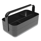 TRU RED™ Plastic Desktop Caddy, 5-compartment, 4.33 X 11.5 X 8.07, Black freeshipping - TVN Wholesale 