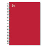 Three-subject Notebook, Medium-college Rule, Red Cover, 9.5 X 5.88, 138 Sheets