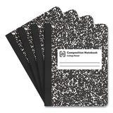 Composition Notebook, Medium-college Rule, Black Marble Cover, 9.75 X 7.5, 100 Sheets, 4-pack