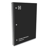 TRU RED™ One-subject Notebook, Medium-college Rule, Black Cover, 10.5 X 8, 70 Sheets, 6-pack freeshipping - TVN Wholesale 