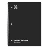 TRU RED™ One-subject Notebook, Medium-college Rule, Black Cover, 10.5 X 8, 70 Sheets, 6-pack freeshipping - TVN Wholesale 
