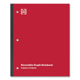 Wireless One-subject Notebook, Quadrille Rule, Red Cover, 11 X 8.5, 80 Sheets