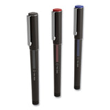 Roller Ball Pen, Stick, Fine 0.5 Mm, Assorted Ink Colors, Black Barrel, 3-pack