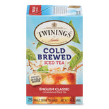 TWININGS® Cold Brew Iced Tea Bags, English Classic, 0.07 Oz Tea Bag, 20-box freeshipping - TVN Wholesale 