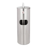 2XL Standing Stainless Wipes Dispener, 12 X 12 X 36, Cylindrical, 5 Gal, Stainless Steel freeshipping - TVN Wholesale 