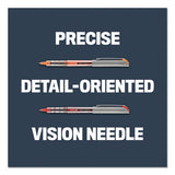 uni-ball® Vision Needle Roller Ball Pen, Stick, Fine 0.7 Mm, Black Ink, Silver Barrel, Dozen freeshipping - TVN Wholesale 