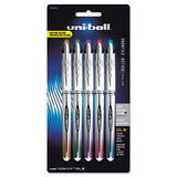 Vision Elite Blx Series Roller Ball Pen, Stick, Micro 0.5 Mm, Assorted Ink And Barrel Colors, 5-pack