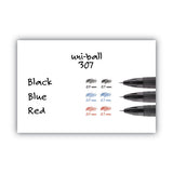 uni-ball® 307 Gel Pen, Retractable, Micro 0.5 Mm, Blue Ink, Black Barrel, Dozen freeshipping - TVN Wholesale 