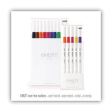 uni-ball® Emott Porous Point Pen, Stick, Fine 0.4 Mm, Assorted Ink Colors, White Barrel, 10-pack freeshipping - TVN Wholesale 