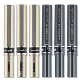 uni-ball® Deluxe Roller Ball Pen, Stick, Micro 0.5 Mm, Black Ink, Metallic Gray Barrel, Dozen freeshipping - TVN Wholesale 