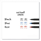 uni-ball® Onyx Roller Ball Pen, Stick, Micro 0.5 Mm, Blue Ink, Black Matte Barrel, Dozen freeshipping - TVN Wholesale 