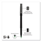 uni-ball® Roller Ball Pen, Stick, Micro 0.5 Mm, Green Ink, Black Matte Barrel, Dozen freeshipping - TVN Wholesale 