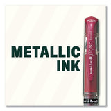 uni-ball® Impact Gel Pen, Stick, Medium 1 Mm, Silver Metallic Ink, Silver Barrel freeshipping - TVN Wholesale 