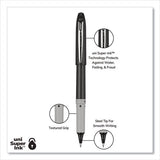 uni-ball® Grip Roller Ball Pen, Stick, Fine 0.7 Mm, Black Ink, Black Barrel, Dozen freeshipping - TVN Wholesale 