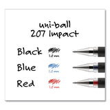 uni-ball® 207 Impact Gel Pen, Stick, Bold 1 Mm, Black Ink, Silver-black Barrel freeshipping - TVN Wholesale 