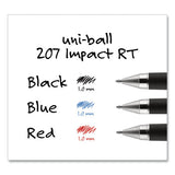 uni-ball® 207 Impact Gel Pen, Retractable, Bold 1 Mm, Black Ink, Black Barrel freeshipping - TVN Wholesale 