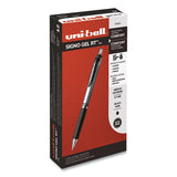 uni-ball® Signo Gel Pen, Retractable, Medium 0.7 Mm, Black Ink, Black-metallic Accents Barrel, Dozen freeshipping - TVN Wholesale 
