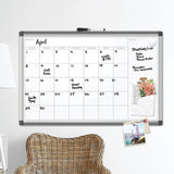U Brands Pinit Magnetic Dry Erase Undated One Month Calendar, 36 X 24, White freeshipping - TVN Wholesale 