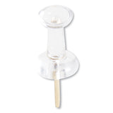 U Brands Standard Push Pins, Plastic, Clear, Gold Pin, 7-16", 100-pack freeshipping - TVN Wholesale 