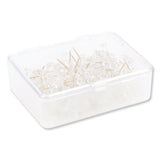 U Brands Standard Push Pins, Plastic, Clear, Gold Pin, 7-16", 100-pack freeshipping - TVN Wholesale 