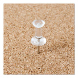 U Brands Standard Push Pins, Plastic, Clear, Silver Pin, 7-16", 200-pack freeshipping - TVN Wholesale 