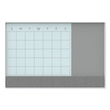 U Brands 3n1 Magnetic Glass Dry Erase Combo Board, 24 X 18, Month View, White Surface And Frame freeshipping - TVN Wholesale 