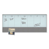 U Brands 3n1 Magnetic Glass Dry Erase Combo Board, 35 X 14.25, Week View, White Surface And Frame freeshipping - TVN Wholesale 