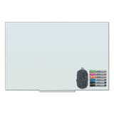 U Brands Floating Glass Dry Erase Board, 48 X 36, White freeshipping - TVN Wholesale 