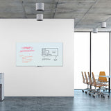 U Brands Floating Glass Dry Erase Board, 72 X 36, White freeshipping - TVN Wholesale 