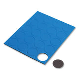 U Brands Heavy-duty Board Magnets, Circles, Blue, 0.75", 24-pack freeshipping - TVN Wholesale 