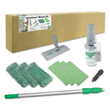 Unger® Speedclean Window Cleaning Kit, 72" To 80", Extension Pole With 8" Pad Holder, Silver-green freeshipping - TVN Wholesale 