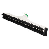 Unger® Sanitary Brush With Squeegee, Black Polypropylene Bristles, 18" Brush, Moss Plastic Handle freeshipping - TVN Wholesale 