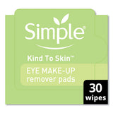 Simple® Eye And Skin Care, Eye Make-up Remover Pads, 30-pack, 6 Packs-carton freeshipping - TVN Wholesale 
