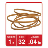 Universal® Rubber Bands, Size 32, 0.04" Gauge, Beige, 1 Lb Box, 820-pack freeshipping - TVN Wholesale 