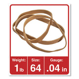 Universal® Rubber Bands, Size 64, 0.04" Gauge, Beige, 1 Lb Bag, 320-pack freeshipping - TVN Wholesale 